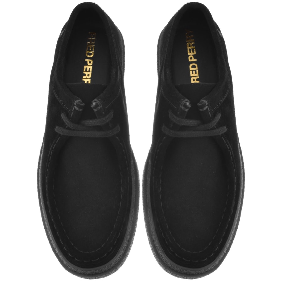 Fred perry black suede shoes sales